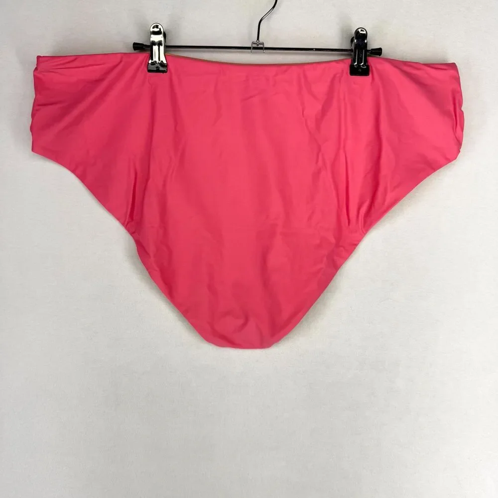 J.Crew High Rise Bikini Bottom Bathing suit Pink Ladies‎ Size 3X NEW BF178 TRO